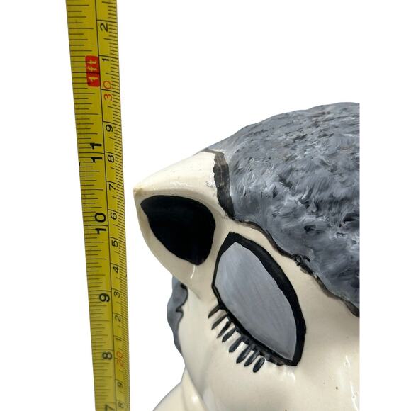 Vintage Apco LAMB SHEEP Cookie Jar Ceramic Pottery Restored Hand Painted - Picture 6 of 13